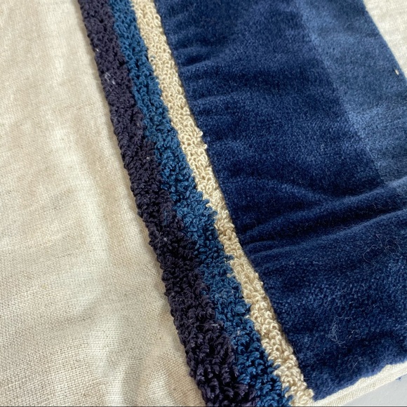 Pier 1 One Navy Velvet Striped Pillow Cover - Picture 4 of 5